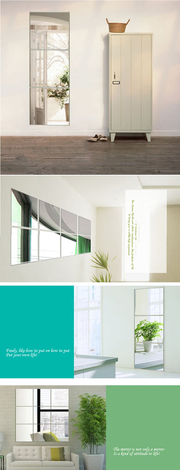 Mirror Wall Sticker Reflective Self-adhesive