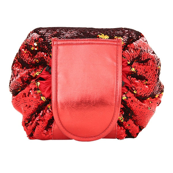 Toiletry Wash Cosmetic Bag Makeup Storage Case Organizer Mermaid-Color Drawstring shrink Women Fashion Travel Accessories Items