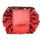 Toiletry Wash Cosmetic Bag Makeup Storage Case Organizer Mermaid-Color Drawstring shrink Women Fashion Travel Accessories Items